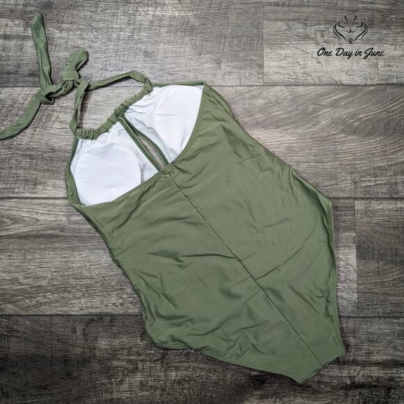 Charmo V Neck One Piece Swimsuit Size L - Picture 5 of 5